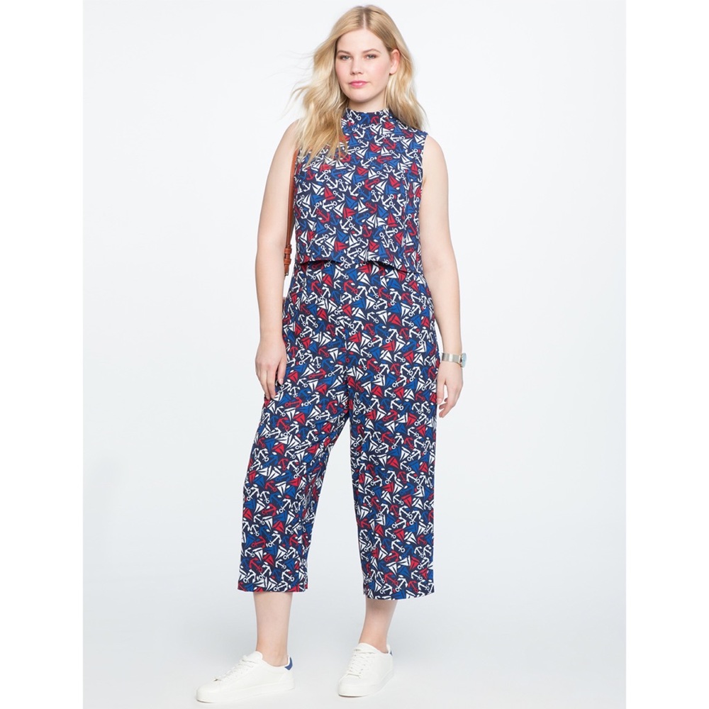 ELOQUII sailor anchor detail jumpsuit sz 14